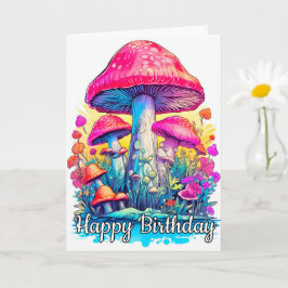 Illustration der Psychedelic Forest Mushroom Karte