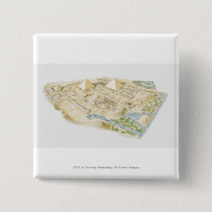 Illustration der Pyramiden von Giseh Button