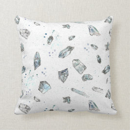 Illustration der Quartz Crystals Rocks Geology Kissen