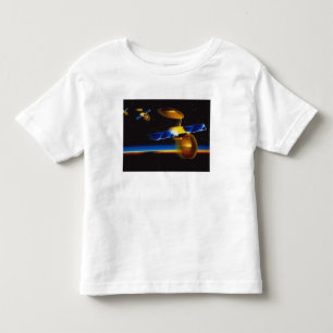 Illustration der Satelliten über dem Horizont der Kleinkind T-shirt