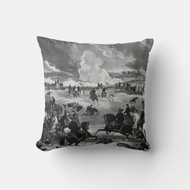 Illustration der Schlacht von Gettysburg Kissen (Vorderseite)