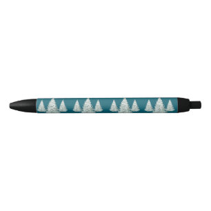 Illustration der schneebedeckten Spruce-Bäume Kugelschreiber