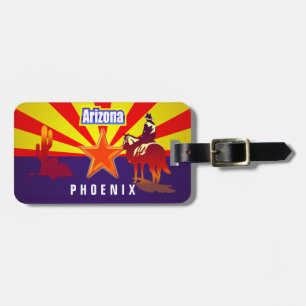 Illustration der Staatsflagge von Arizona Gepäckanhänger