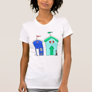 Illustration der Strand-Hütten-2 T-Shirt