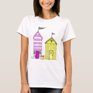 Illustration der Strand-Hütten-3 T-Shirt