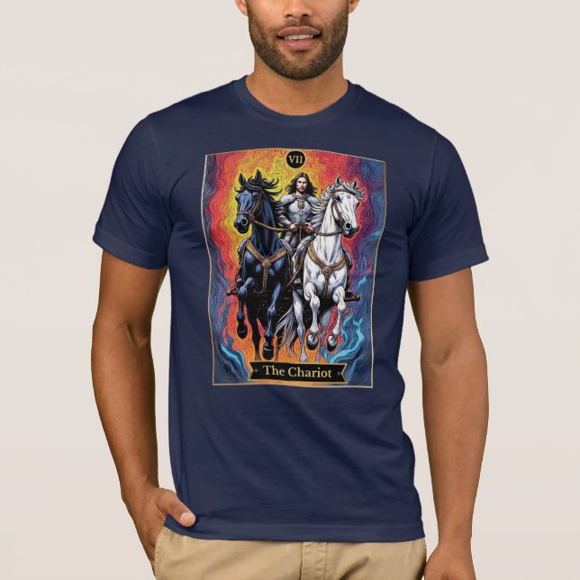 Illustration der Tarot-Karte, der Wagen T-Shirt (Vorderseite)