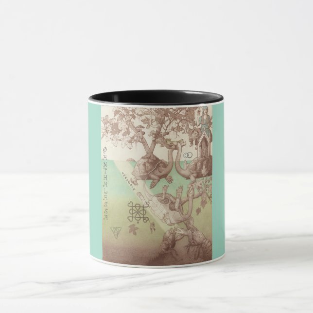 Illustration der Turtelinseln Tasse (Zentrum)