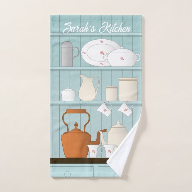 Illustration der Vintagen Küche (Personalisiert) Handtuch (Handtuch)