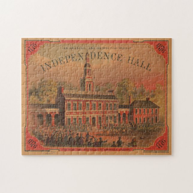 Illustration der Vintagen Unabhängigkeitshalle (18 (Horizontal)