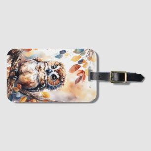 Illustration der Wasserfarbe im Herbst Gepäckanhänger