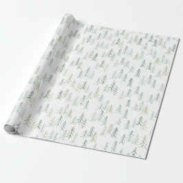 Illustration der Wasserfarben-Pine Geschenkpapier