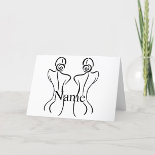 Illustration der weiblichen Kunst Thunder_Cove Dankeskarte