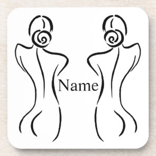 Illustration der weiblichen Kunst Thunder_Cove Getränkeuntersetzer