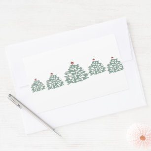 Illustration der Weihnachtsbaumfarm Rechteckiger Aufkleber