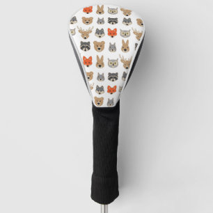 Illustration der wild lebenden Waldtiere Golf Headcover