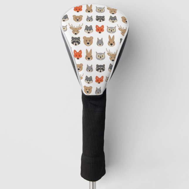 Illustration der wild lebenden Waldtiere Golf Headcover (Vorderseite)
