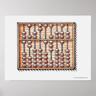 Illustration des Abakusses Poster