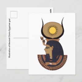 Illustration des ägyptischen Gottes des alten Osir Postkarte