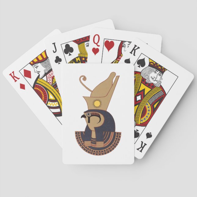 Illustration des alten Horus Ägyptischer Gott Spielkarten (Rückseite)