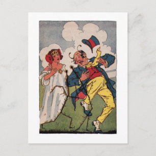 Illustration des alten kleinen Zauberers von Oz Postkarte