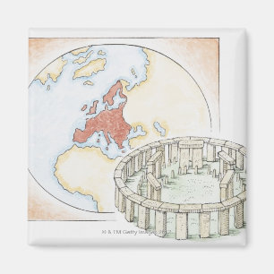Illustration des alten Steinkreises vor Magnet