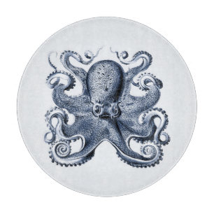 Illustration des blauen Kraken von Ernst Haeckel Schneidebrett