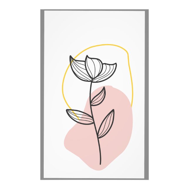 Illustration des Blumendesigns Fotodruck (Vorne)