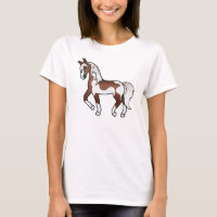 Illustration des braunen Pinto Trotting Cartoon