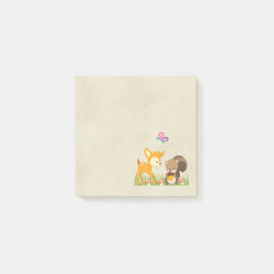 Illustration des Cartoon der niedlichen Waldbewohn Post-it Klebezettel