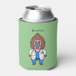Illustration des Cartoon eines Funny mandrill Dosenkühler