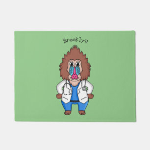 Illustration des Cartoon eines Funny mandrill Fußmatte