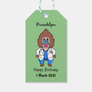 Illustration des Cartoon eines Funny mandrill Geschenkanhänger