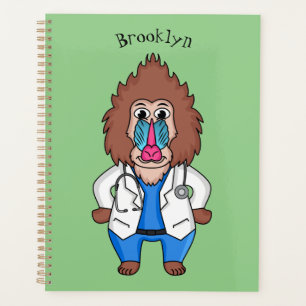 Illustration des Cartoon eines Funny mandrill Planer