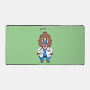 Illustration des Cartoon eines Funny mandrill Schreibtischunterlage