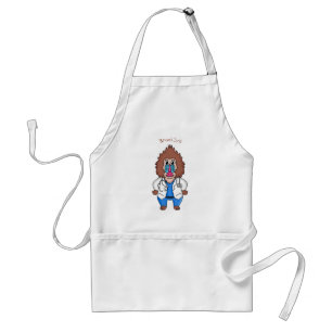 Illustration des Cartoon eines Funny mandrill Schürze
