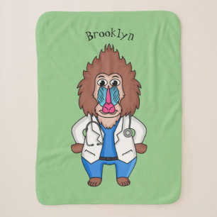 Illustration des Cartoon eines Funny mandrill Sherpadecke
