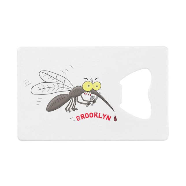 Illustration des Cartoon von Moskitos Geldbeutel Flaschenöffner (Vorderseite (Horizontal))