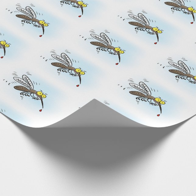 Illustration des Cartoon von Moskitos Geschenkpapier (Ecke)