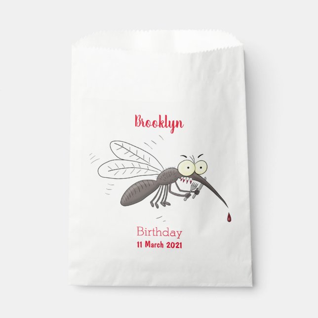 Illustration des Cartoon von Moskitos Geschenktütchen (Vorderseite)