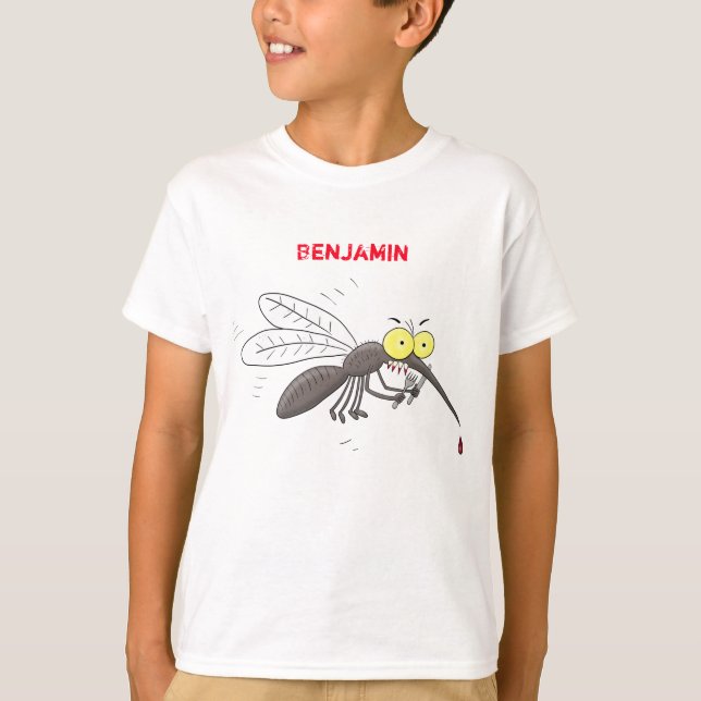 Illustration des Cartoon von Moskitos T-Shirt (Vorderseite)