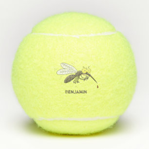 Illustration des Cartoon von Moskitos Tennisbälle