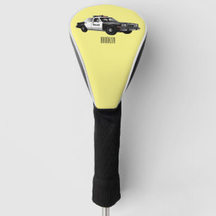 Illustration des Cartoon von Polizeiwagen Golf Headcover