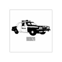 Illustration des Cartoon von Polizeiwagen