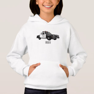 Illustration des Cartoon von Polizeiwagen Hoodie