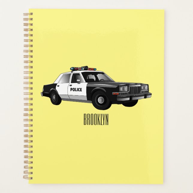 Illustration des Cartoon von Polizeiwagen Planer (Vorderseite)