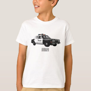 Illustration des Cartoon von Polizeiwagen T-Shirt