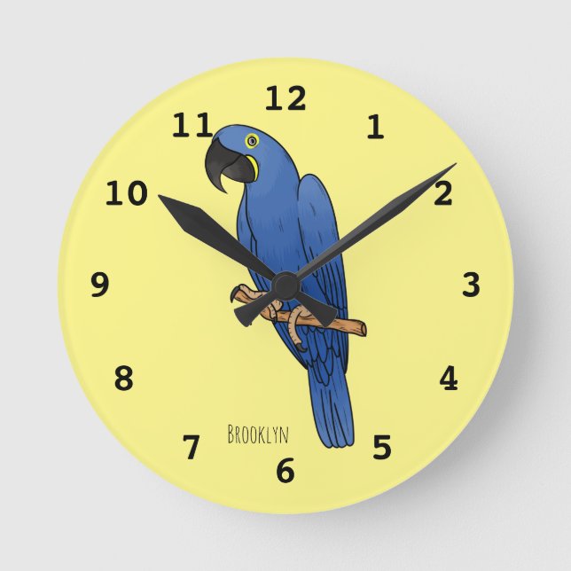 Illustration des Cartoon von Riesenvögeln Runde Wanduhr (Vorderseite)