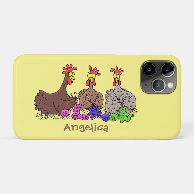 Illustration des Cartoon von Strickhühnern Case-Mate iPhone Hülle (Rückseite (Horizontal))