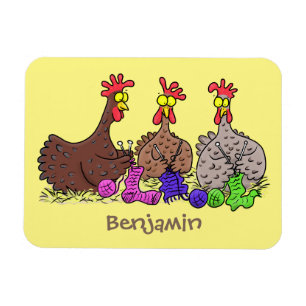 Illustration des Cartoon von Strickhühnern Magnet