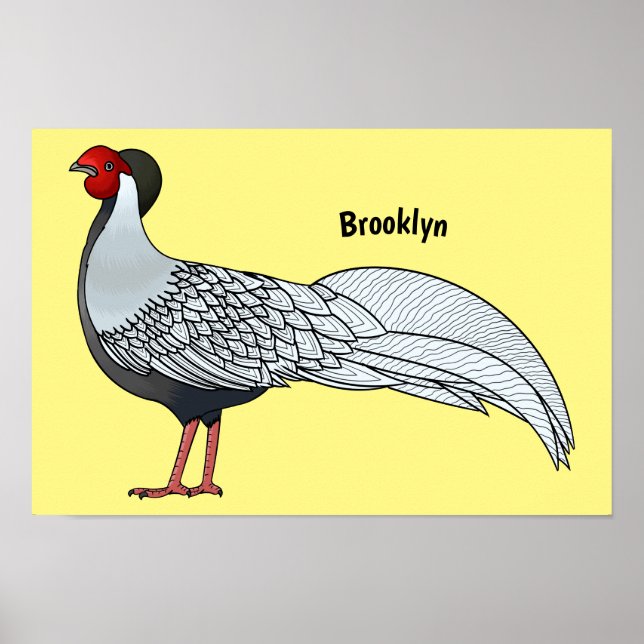 Illustration des Cartoon von Vögeln Poster (Vorne)